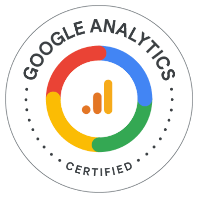 Google Skillshop certificate of completion: Google Analytics Certification
